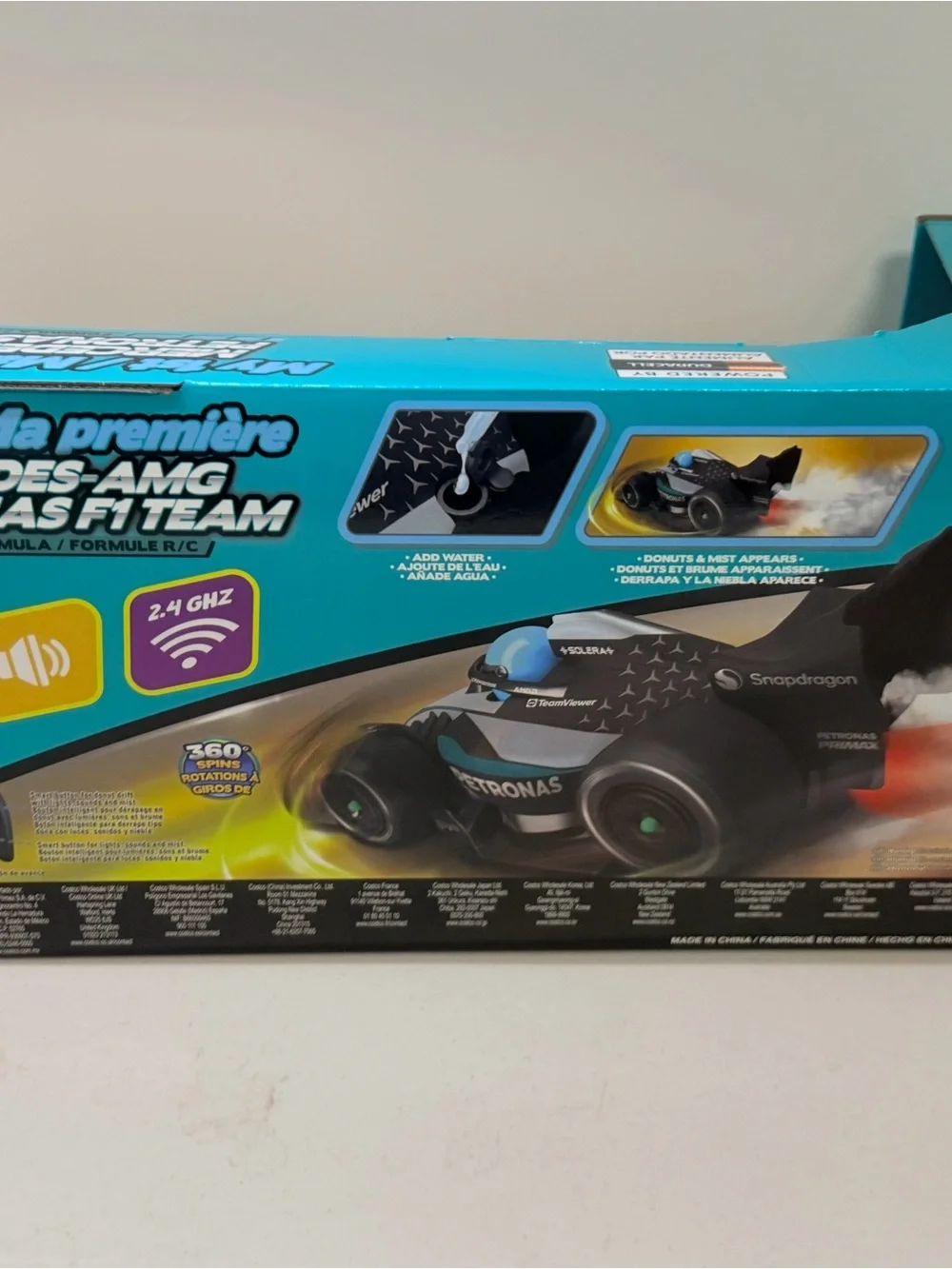 Remote Control Racing Car with Steering Wheel Controller - Black & Blue